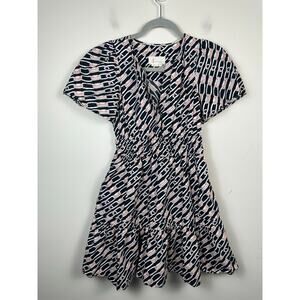 Anthropologie Somerset Mini Dress Chain Print Size XS Cotton Poplin EUC